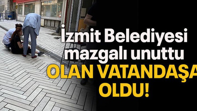 İzmit Belediyesi mazgalı unuttu Olan vatandaşa oldu!